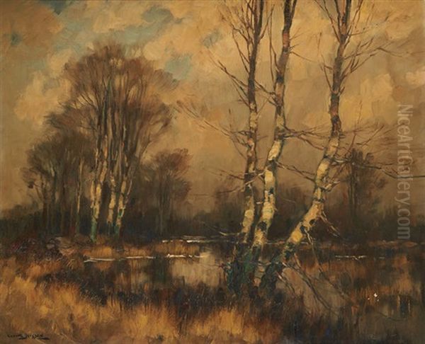 Etang Campinois Oil Painting by Ludovic Janssen