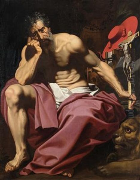 Saint Jerome Oil Painting by Abraham Janssens