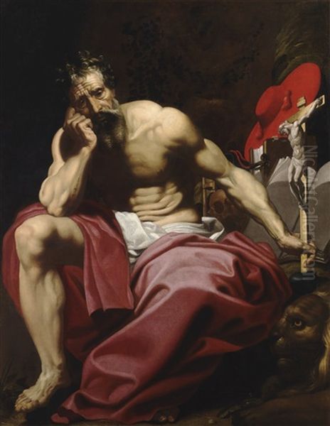 Saint Jerome Oil Painting by Abraham Janssens