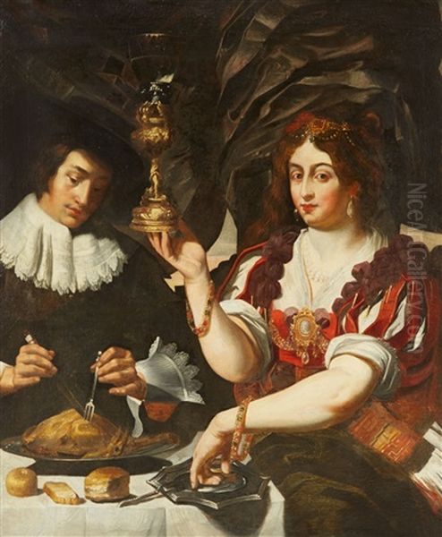 Allegory Of Taste Oil Painting by Abraham Janssens