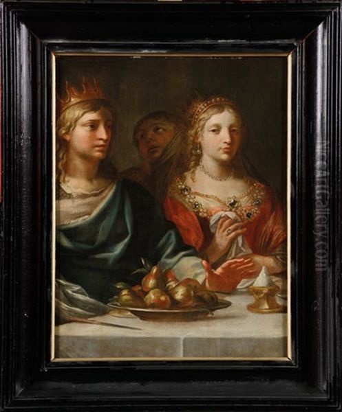 Didon Et Enee Oil Painting by Abraham Janssens