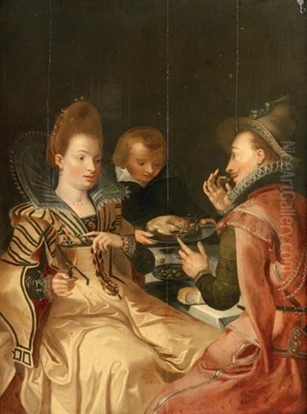 Allegorie Du Gout Oil Painting by Abraham Janssens