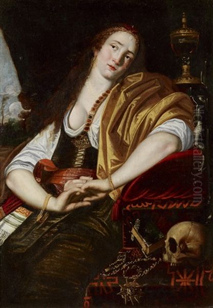 Maria Magdalena Als Reuige Busserin Oil Painting by Abraham Janssens