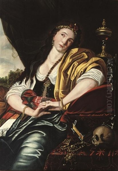 The Penitent Magdalene Oil Painting by Abraham Janssens