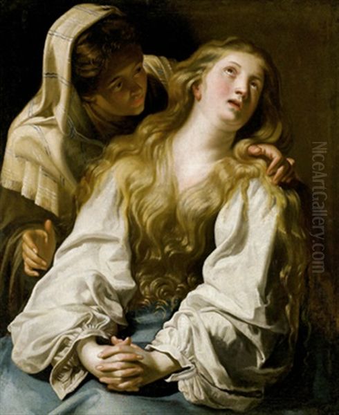 Die Busende Magdalena Oil Painting by Abraham Janssens