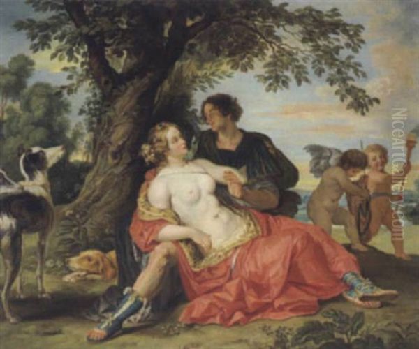 Venus Und Adonis Oil Painting by Abraham Janssens