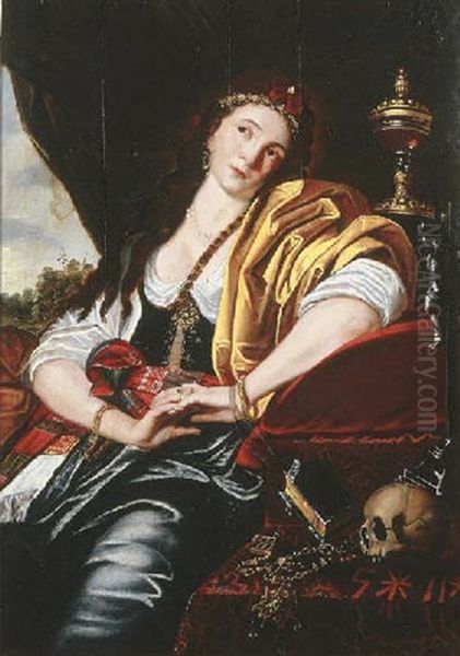 The Penitent Magdalen Oil Painting by Abraham Janssens