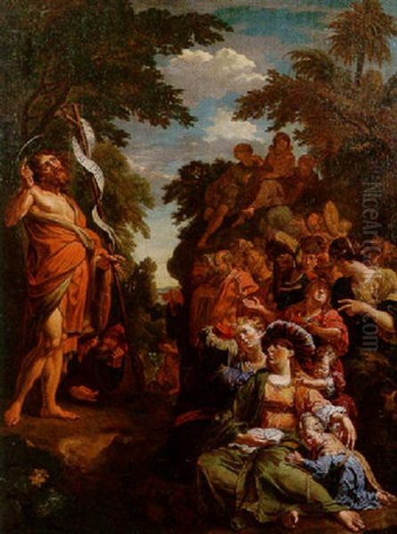 The Preaching Of Saint John The Baptist Oil Painting by Abraham Janssens