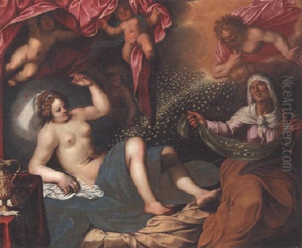 Jupiter And Danae by Abraham Janssens