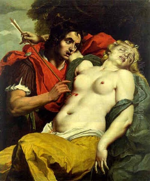 The Death Of Procris Oil Painting by Abraham Janssens