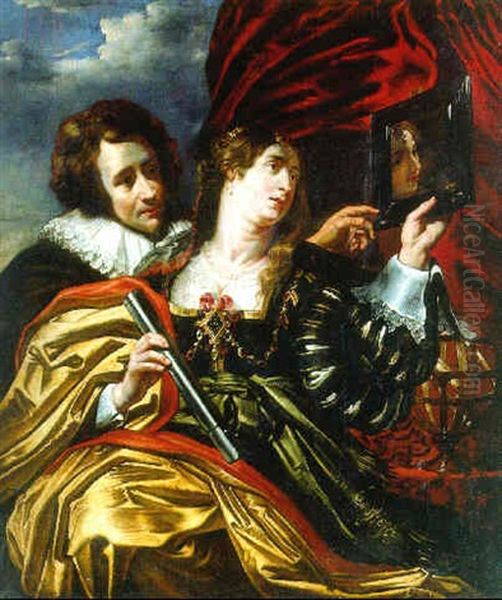 An Allegory Of Vanity Oil Painting by Abraham Janssens