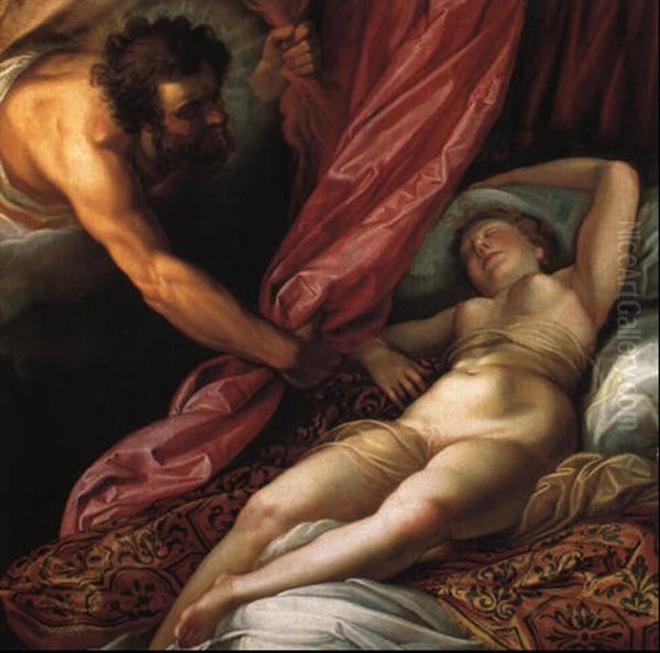 Jupiter And Semele Oil Painting by Abraham Janssens