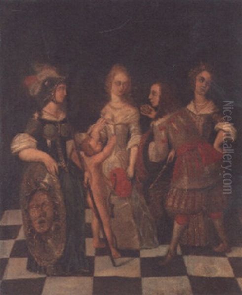 The Judgement Of Paris Oil Painting by Hieronymous (Den Danser) Janssens