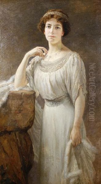 Portrait Of An Elegant Lady Oil Painting by Joseph Janssens