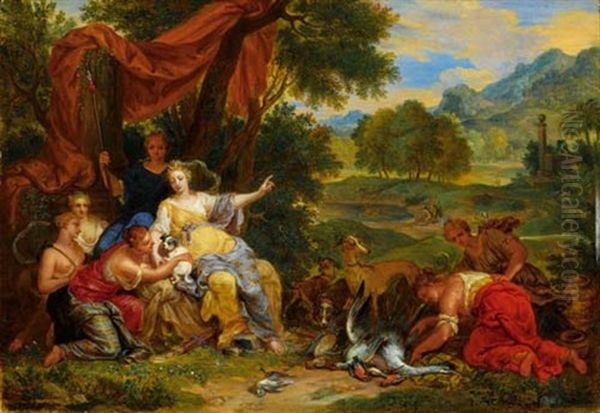 Diana Und Ihre Nymphen Ruhend Nach Der Jagd Oil Painting by Victor Honore Janssens