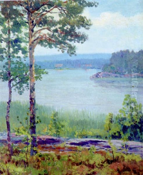 Lake Arrow Oil Painting by Alfred Jansson