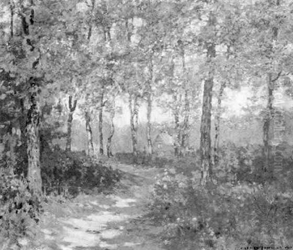 Path To A Cottage, Spring Oil Painting by Alfred Jansson