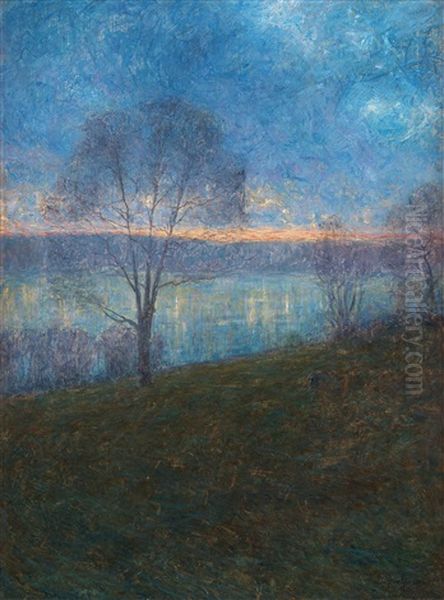 Afton (evening) Oil Painting by Eugene Fredrik Jansson