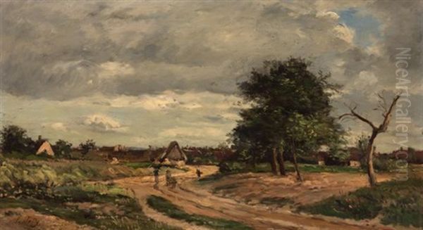 View Of Arsy, Near Compiegne Oil Painting by Louis Aime Japy