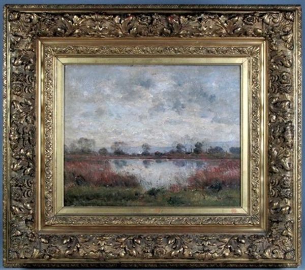 Paysage A L'etang Oil Painting by Louis Aime Japy