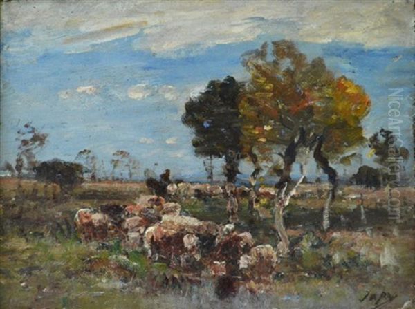 Paysage Oil Painting by Louis Aime Japy