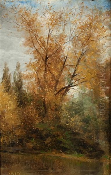 Herbstlandschaft Oil Painting by Louis Aime Japy