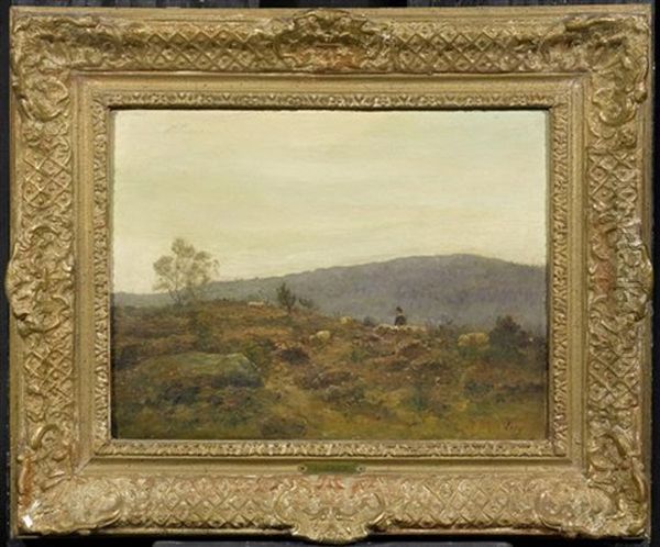 Landschaft Mit Einem Hirten Oil Painting by Louis Aime Japy