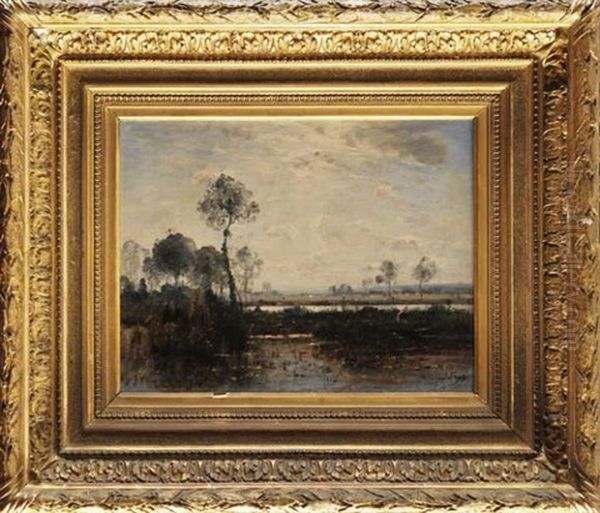 La Traversee Du Marais Oil Painting by Louis Aime Japy