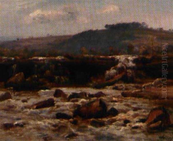 Torrent En Haute Loire Oil Painting by Louis Aime Japy