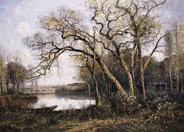 Springtime Oil Painting by Louis Aime Japy