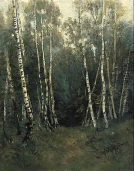 Birkeskov Oil Painting by Louis Aime Japy