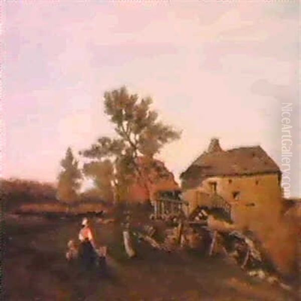 Die Alte Muhle Oil Painting by Louis Aime Japy