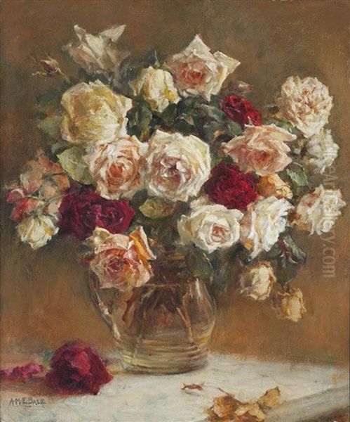 Roses Oil Painting by E. A. (Mrs.) Jardine