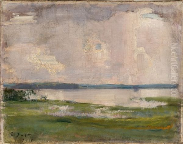 Landscape From Tuusulanjarvi Oil Painting by Eero Jaernefelt