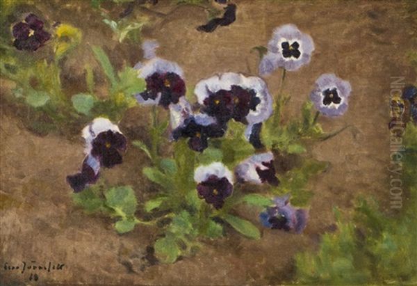 Violets Oil Painting by Eero Jaernefelt