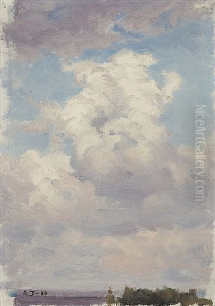 Clouds Oil Painting by Eero Jaernefelt