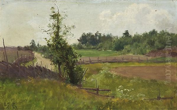 Meadow Oil Painting by Eero Jaernefelt