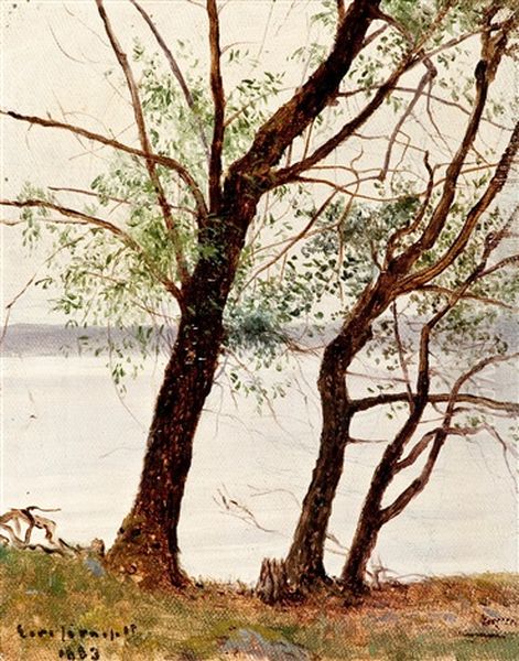 Alders On The Strand Oil Painting by Eero Jaernefelt