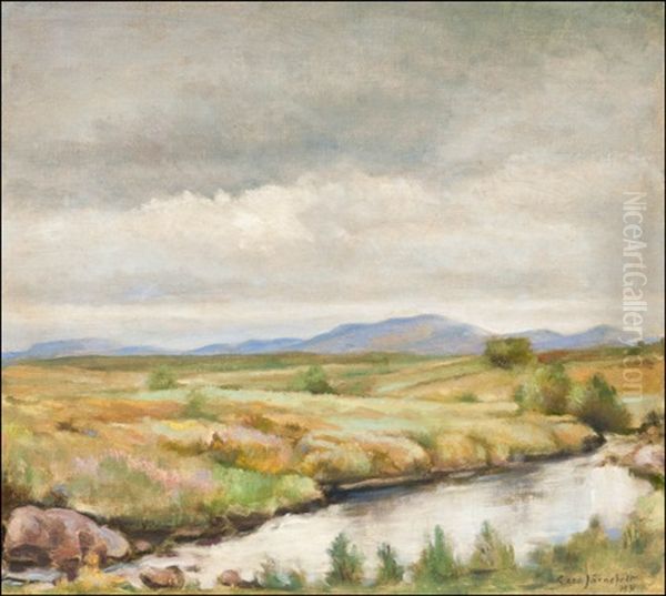 Jokimaisema Oil Painting by Eero Jaernefelt