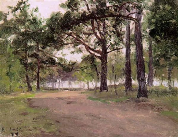 Puistokuva Oil Painting by Eero Jaernefelt