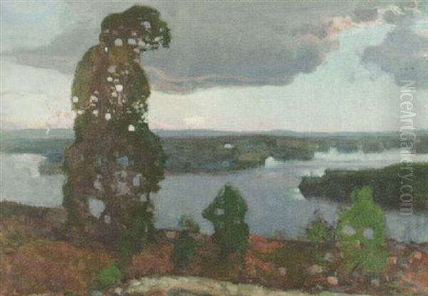 Yksinainen Manty Oil Painting by Eero Jaernefelt