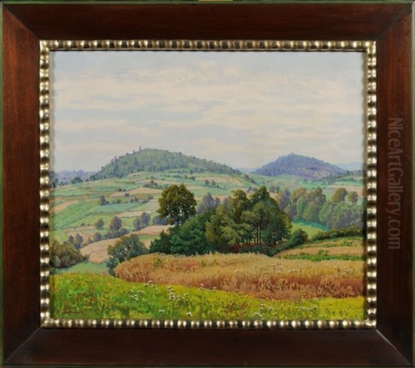 Wallachian Landscape Oil Painting by Bohumir Jaronek