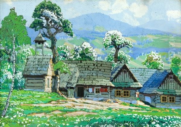 Jaro Na Valassku Oil Painting by Bohumir Jaronek