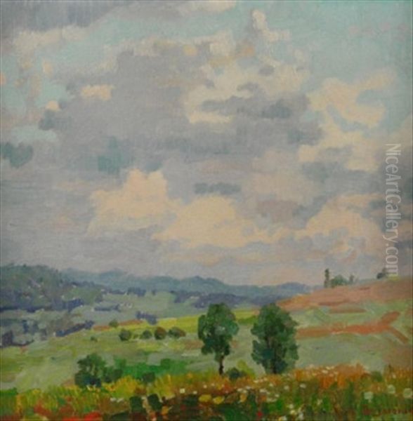 Fruhlingslandschaft In Der Wachau Oil Painting by Bohumir Jaronek