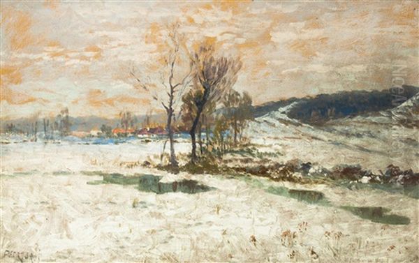 Winterlandschaft Oil Painting by Petr Jaros