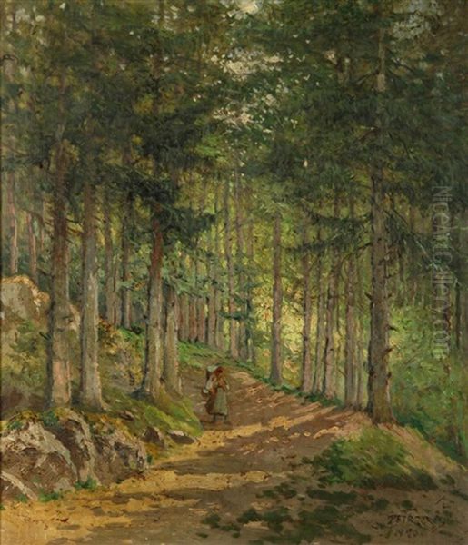 Waldweg Oil Painting by Petr Jaros