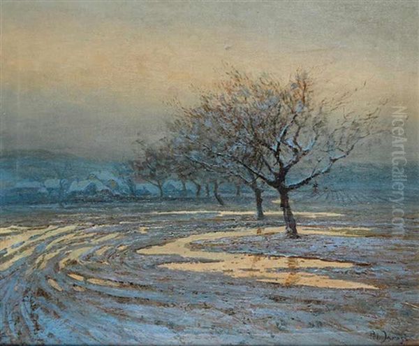 Early Spring Oil Painting by Petr Jaros