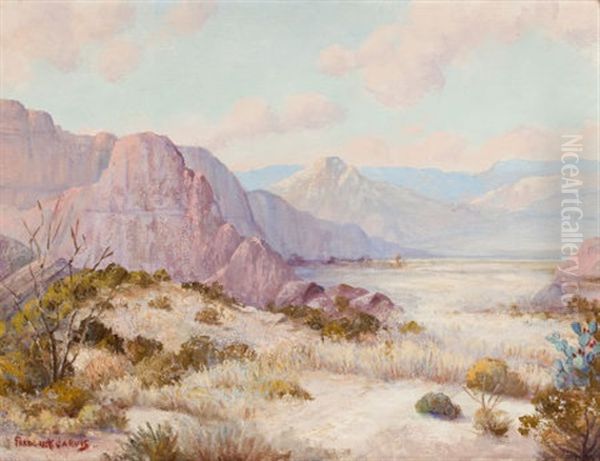 Desert Landscape Oil Painting by Frederick Jarvis