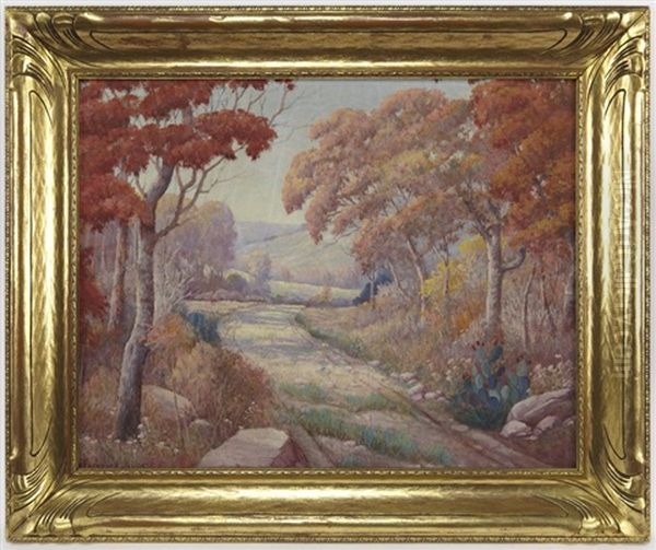 Untitled - Autumn Landscape Oil Painting by Frederick Jarvis