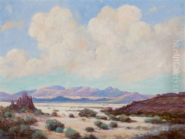 Desert Landscape Oil Painting by Frederick Jarvis